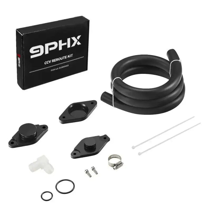 9PHX 2011-2016 6.6L Duramax LML CCV PCV Reroute Engine Ventilation Kit