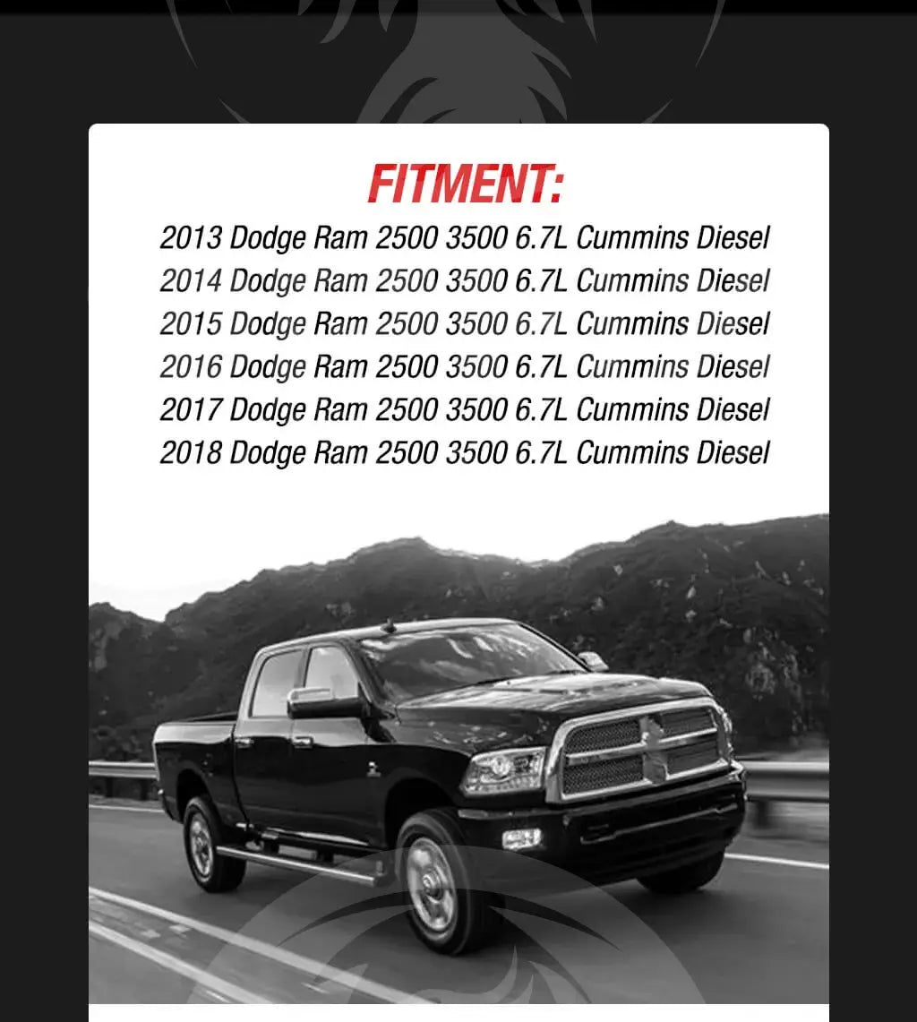 2013 2018 Cummins 6.7L EGR Plate Cooler & Throttle Valve Delete Kit for Dodge Ram 2500 3500 4500 5500