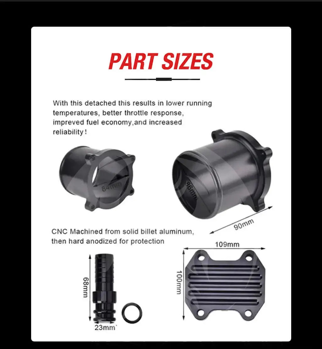 2013 2018 Cummins 6.7L EGR Plate Cooler & Throttle Valve Delete Kit for Dodge Ram 2500 3500 4500 5500