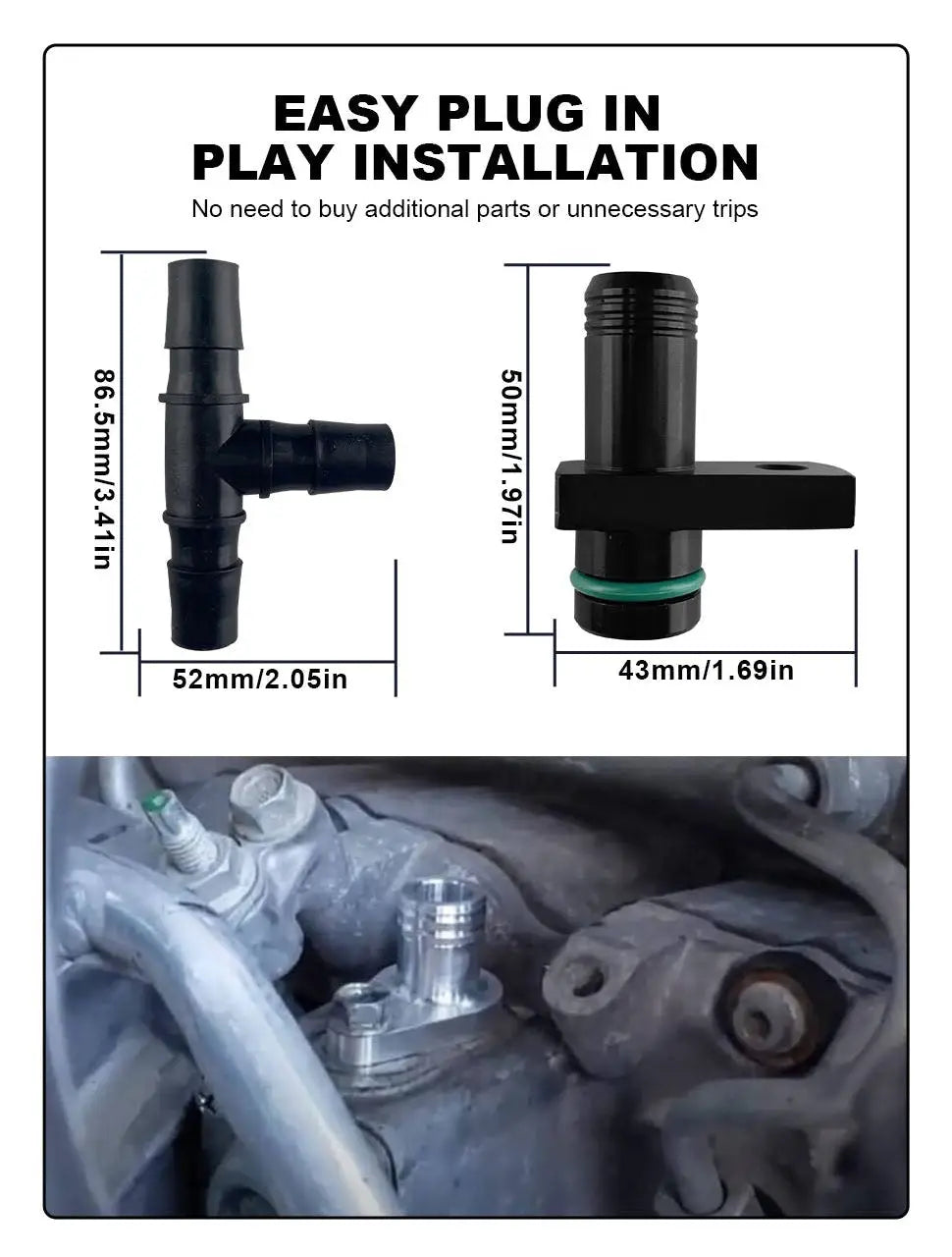 2004 2010 LML Duramax CCV PCV Delete Kit for GMC Chevrolet