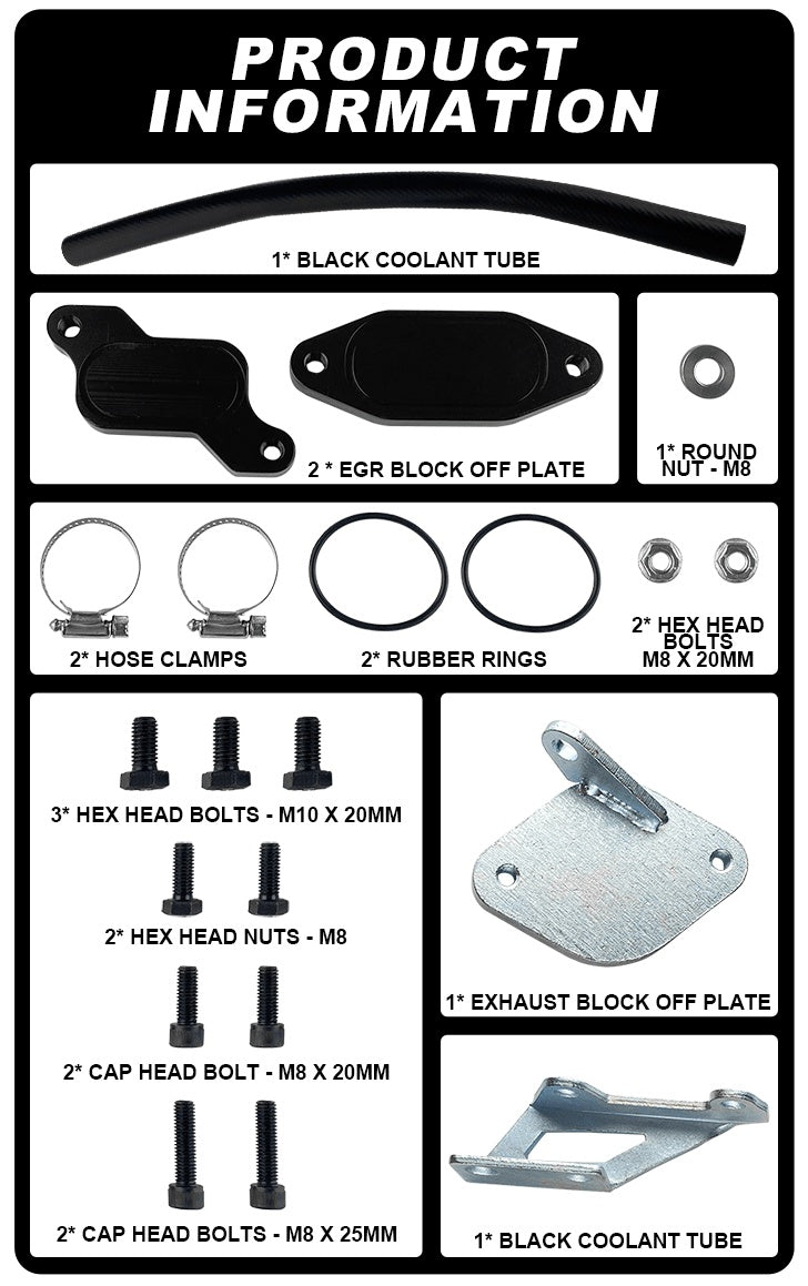2006 2007 LBZ Duramax EGR Delete Kit for GMC Chevrolet
