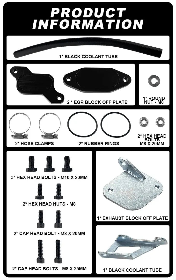 2006 2007 LBZ Duramax EGR Delete Kit for GMC Chevrolet