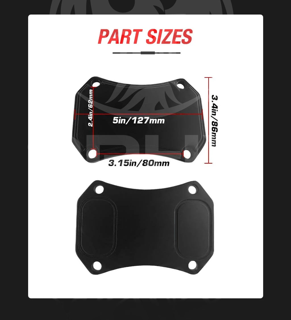 2011 2016 LML Duramax EGR Valve Cooler Delete Kit Black Off Plate for GMC Chevrolet
