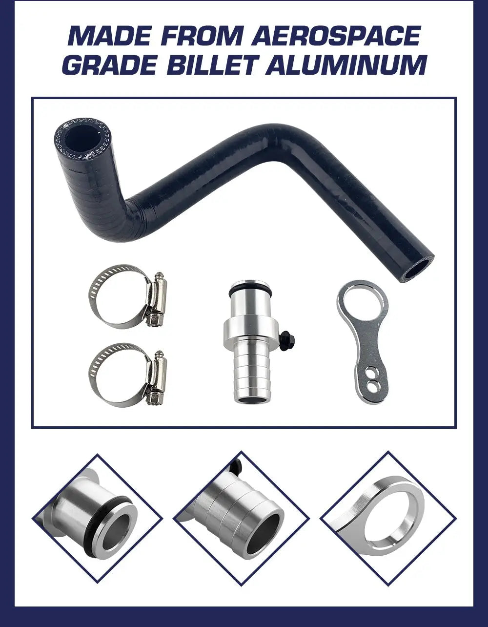 2009 2018 Cummins 6.7L Coolant Hose Barb Adapter Leaking Repair Kit for Dodge Ram