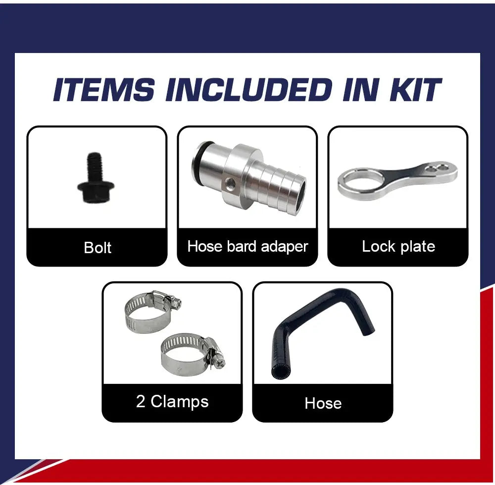 2009 2018 Cummins 6.7L Coolant Hose Barb Adapter Leaking Repair Kit for Dodge Ram
