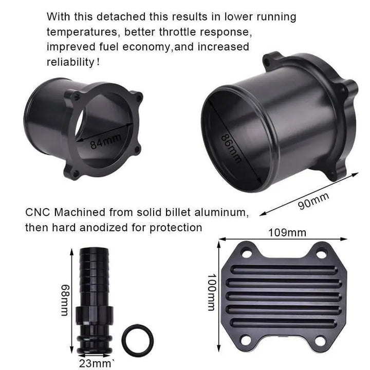 2013-2018 Cummins 6.7L EGR Plate Cooler & Throttle Valve Delete Kit for Dodge Ram 2500 3500 4500 5500 - 9phxracing