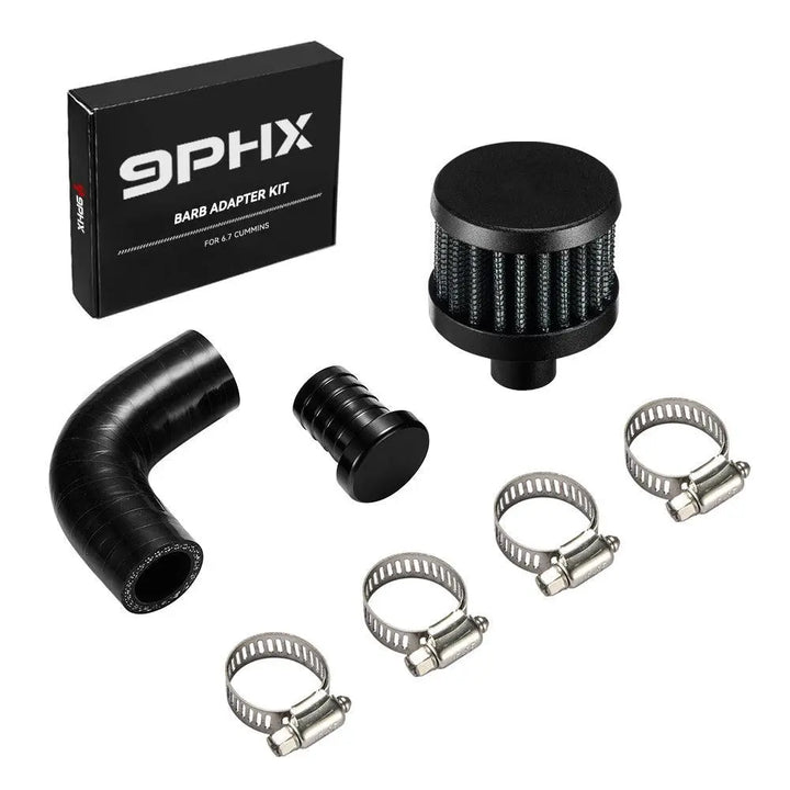 9PHX 2007-2019 6.7L Dodge Cummins CCV PCV ReRoute Engine Ventilation Kit